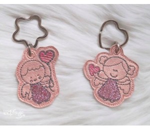 Stickserie Set "Engelchen" mit ITH - Anhänger & Herz